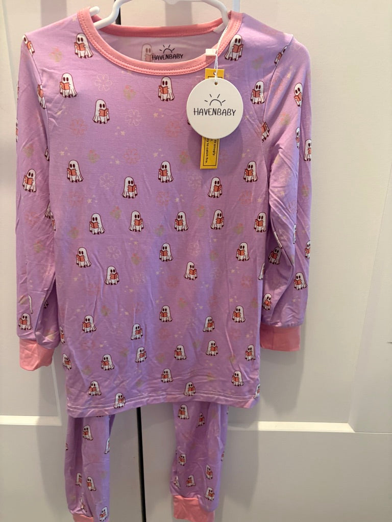 BOO pinkie ghosts Two Piece Bamboo Set