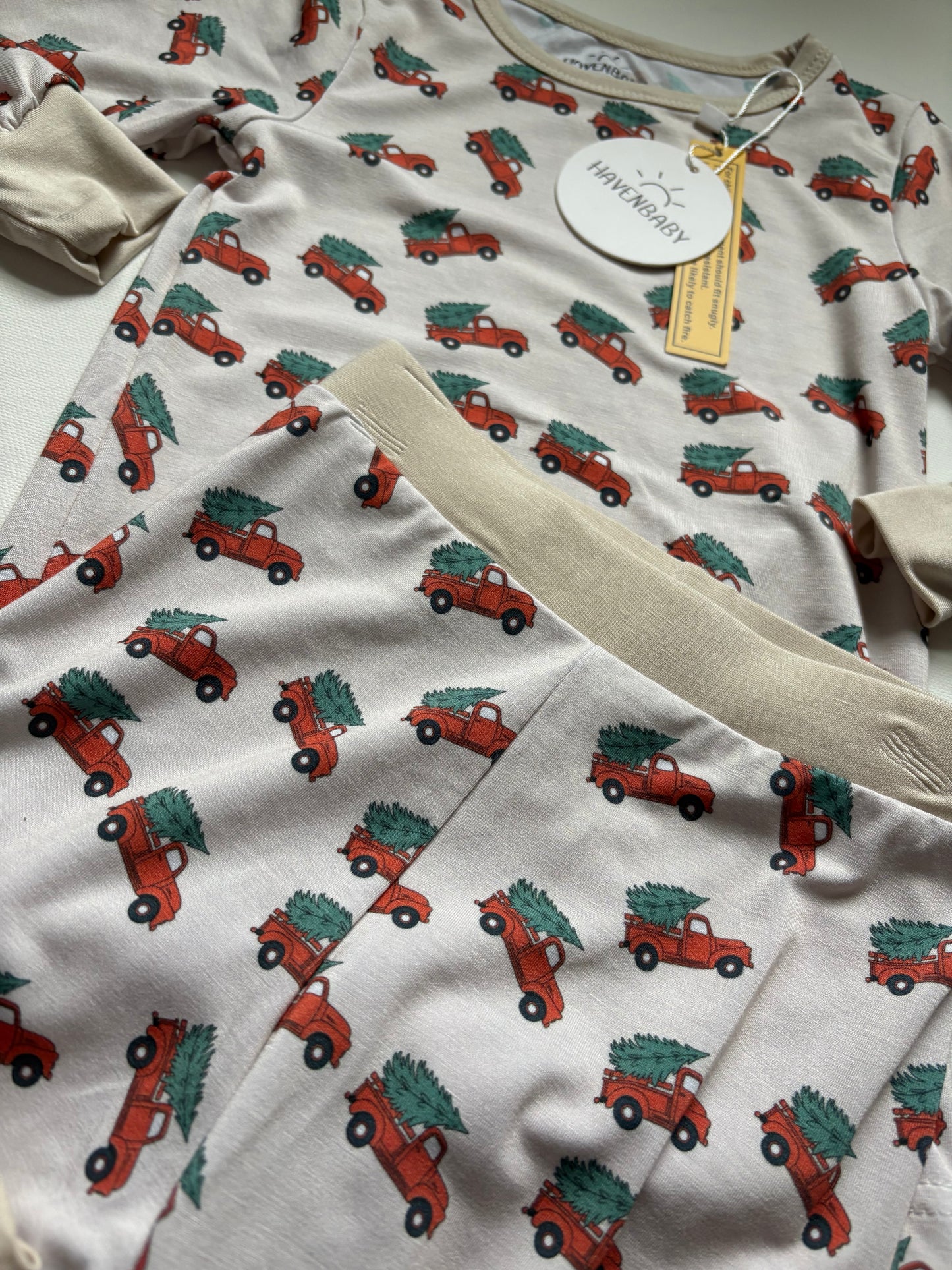 Big Red Truck Bamboo Two Piece