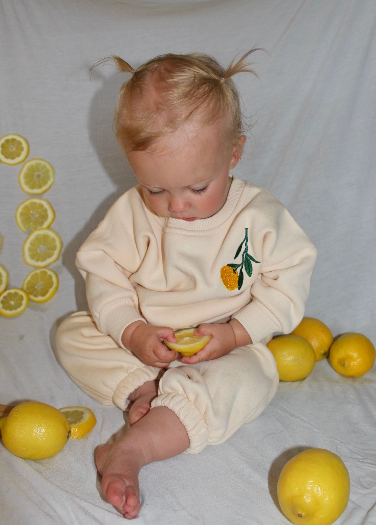 Lil Lemon Cotton Crewneck Set