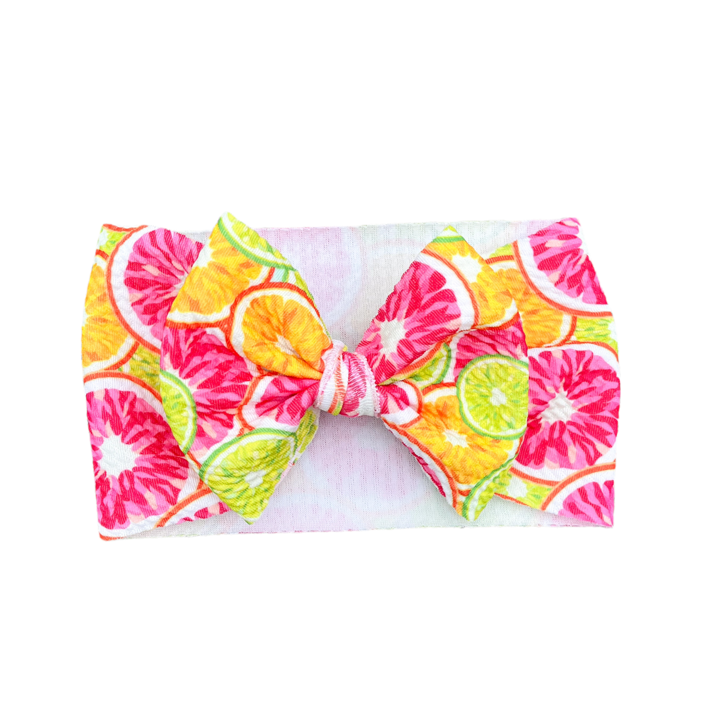 Citrus Fruit Lemon Lime Headwrap Baby Bow