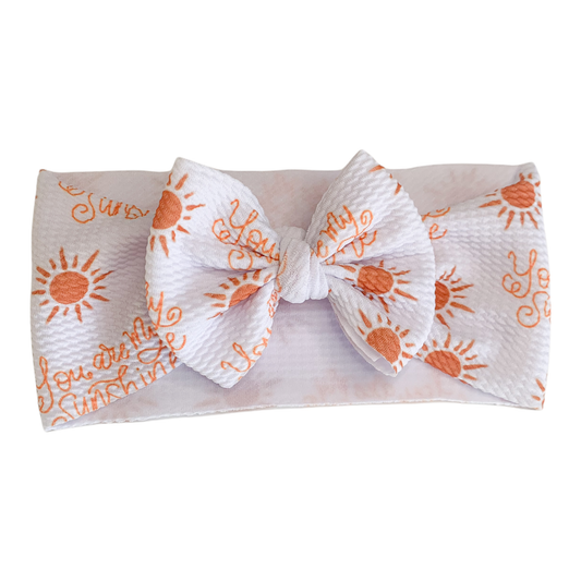 Your Are My Sunshine Headwrap Baby Bow