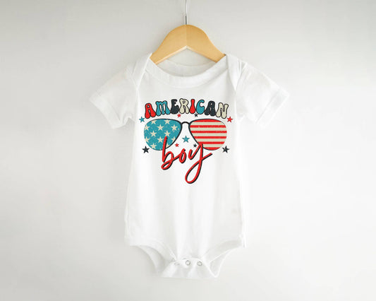 American Boy Baby Bodysuit, 1st 4th of July