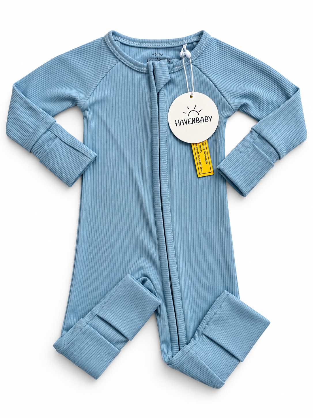 Blue Skies Ribbed Bamboo Romper