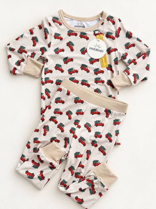 Big Red Trucks Bamboo Two Piece