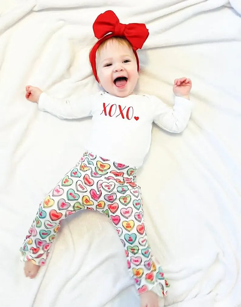 XOXO Valentines Day Baby Bodysuit