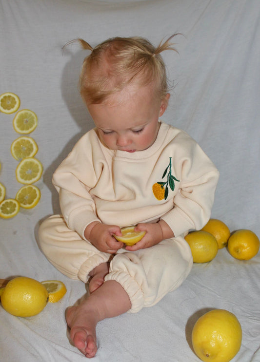 Lil Lemon Cotton Crewneck Set