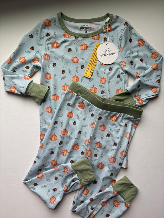 Little Leaf x Fall Two Piece Bamboo Set