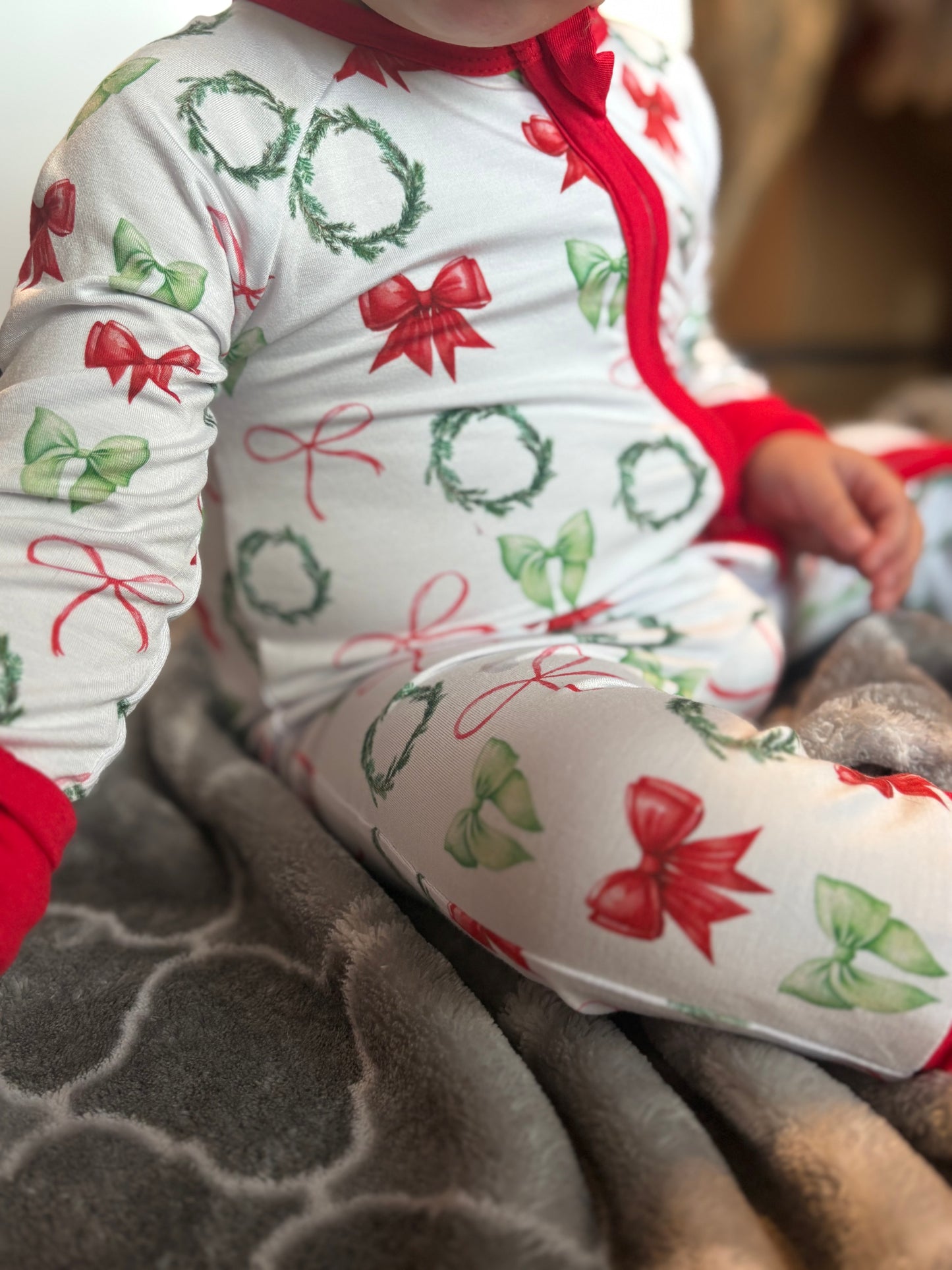 A Bowy Christmas Bamboo Romper