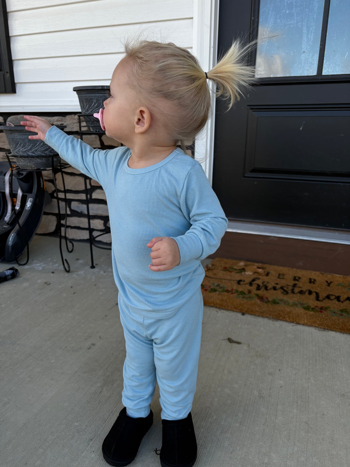 Baby Blue Bamboo Two Piece
