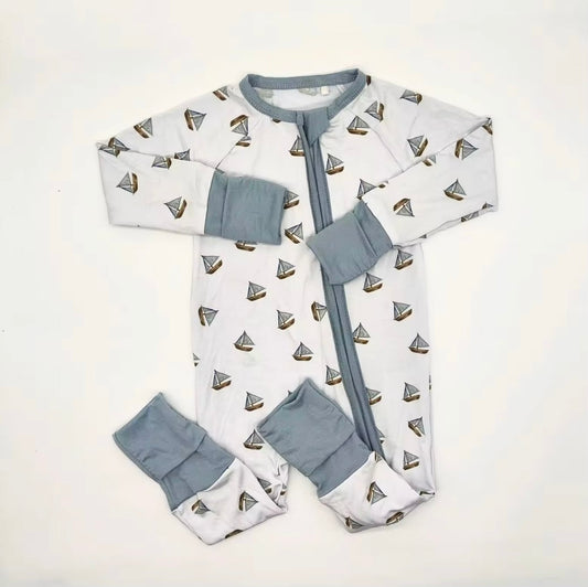 Sailboats Bamboo Romper