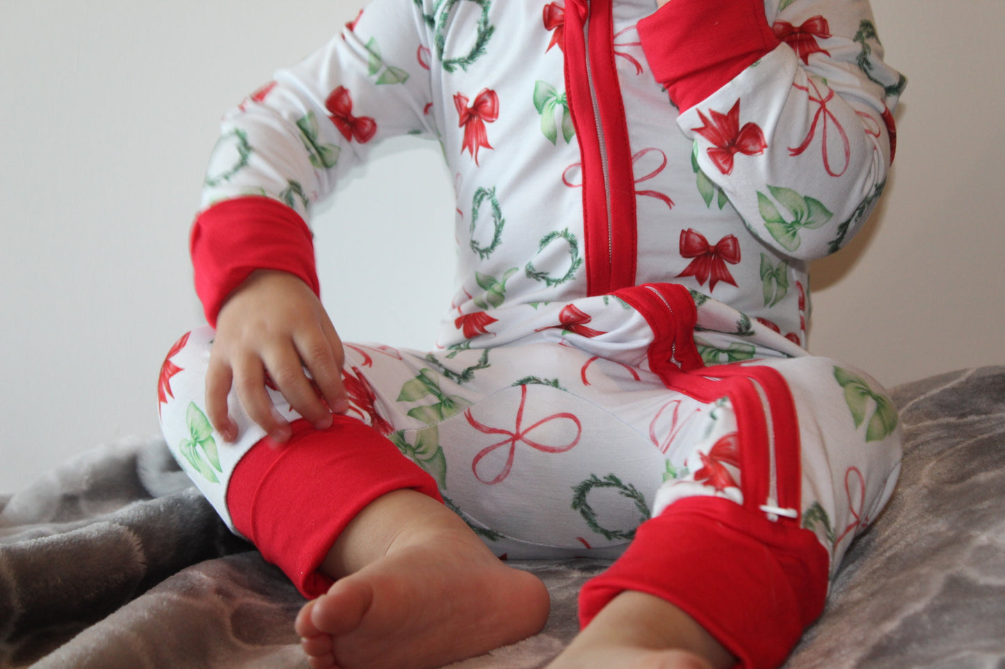 A Bowy Christmas Bamboo Romper
