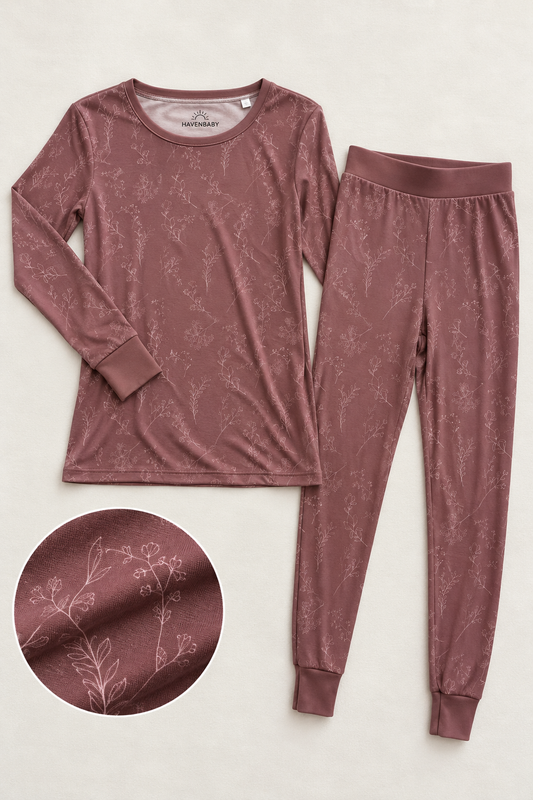 Mauve Meadow Bamboo Two Piece