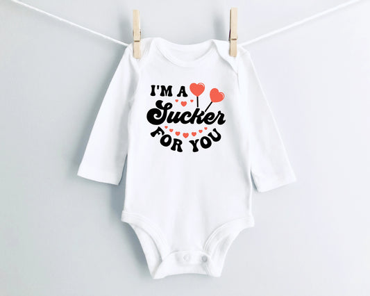 Sucker for You Valentines Day Bodysuit