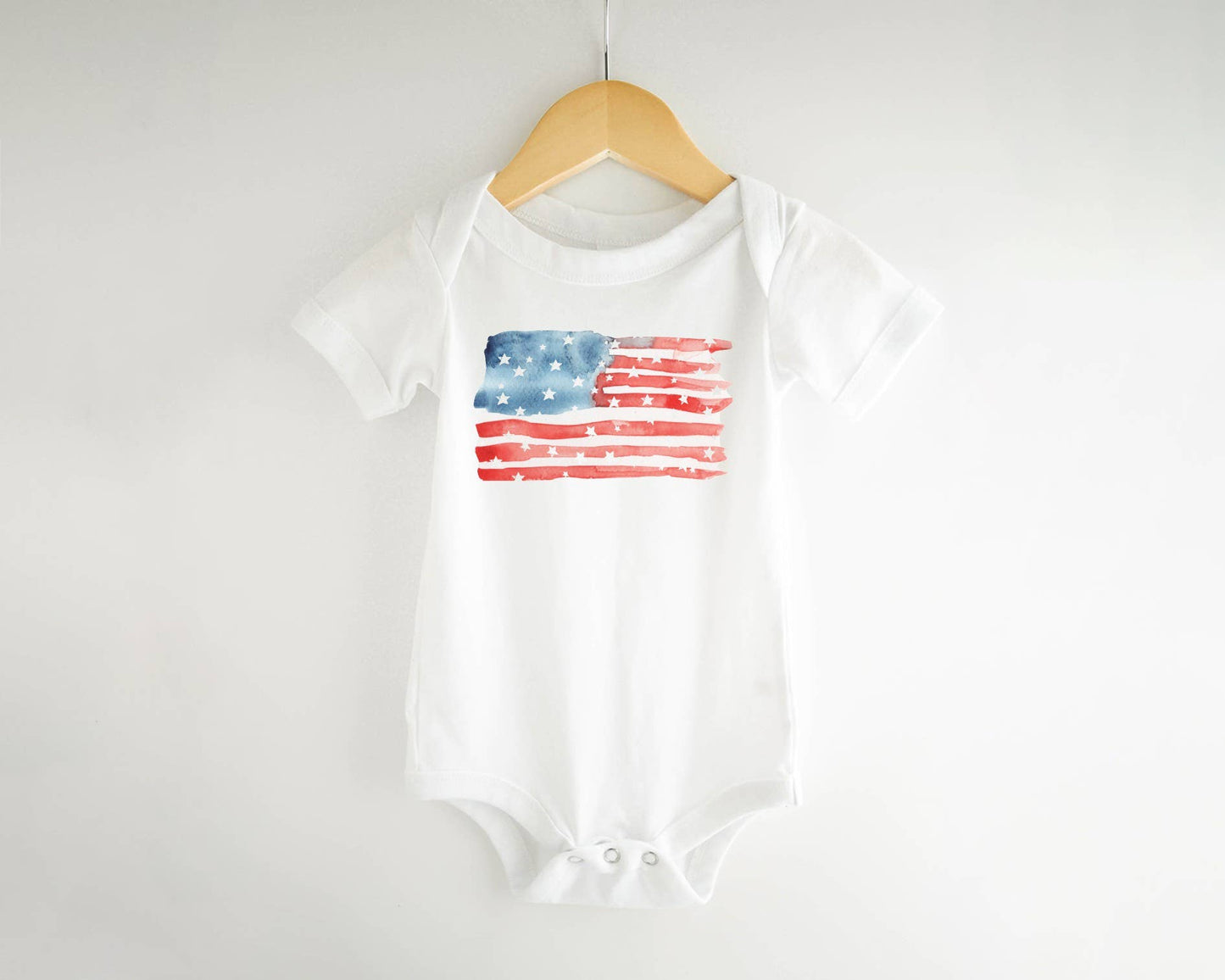 American Flag 4th of July Baby Bodysuit, Patriotic Outfit