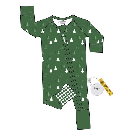 Green Trees Bamboo Romper