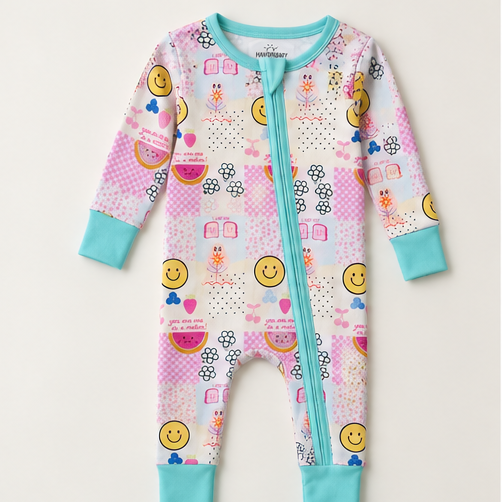 Happy Patch Bamboo Romper